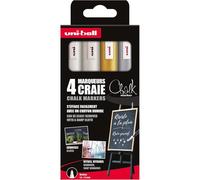 Marqueurs craie - Chalk - PWE-5M - Blanc, argent et or - Pointe moyenne - Uni-Ba