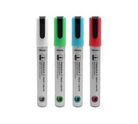 Marqueurs - Craie liquide - Effaçable - 4 couleurs - Mine 4mm - Tous supports