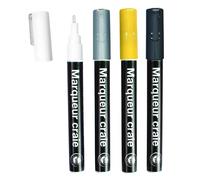 Marqueurs Craie (Pour Ardoise Verre Tableau) 4 Pièces