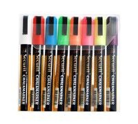 Marqueurs Craie Securit Illumigraph Pointe Ciseau - Lot De 8