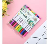 Marqueurs D'art À Double Pointe, 12 Couleurs, 0.4mm, Ensemble De Stylos À Brosse Non Toxique Pour Aquarelle, Croquis, Manga, Stylo À Brosse Pour Dessin