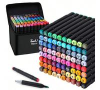 Marqueurs d'art permanents à double pointe pour coloriage, illustrations et croquis, marqueurs à base d'alcool, pour peinture de livres, fabrication de cartes, ensemble de marqueurs, cadeau surprise,