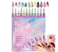 Marqueurs d'Art pour Ongles Pointe Fine 0.5mm à Séchage