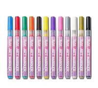 Marqueurs D'art, Stylos De Vernis À Ongles, Stylos De Dessin De Manucure, Avec Une Couleur Vibrante 12, Une Formule Sec Rapide Et Conception Facile À Utiliser, 13,7x1,2 Cm, Pour Les Femmes