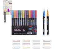 Marqueurs de à double ligne, marqueurs à paillettes pour journal, cartes de vœux