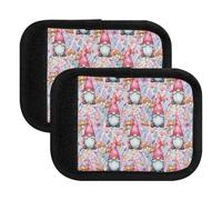 Marqueurs de bagage avec poignée de bagage, motif gnomes mignons roses, pour aéroport, voyage, valise, valise, chariot, 15 x 10,9 cm, Nains mignons roses, one sizex4