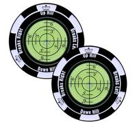 Marqueurs de balle de golf, 2pcs Golf Green Reader 1.5 Marker à balle en alliage zinc haute précision pour mettre des marqueurs magnétiques verts à double face pour l'amant pour une utilisation en