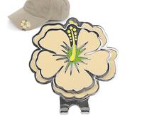 Marqueurs de balle de golf - Clips magnétiques pour casquette de golf | Poche de ceinture pour visière de casquettes | Support de marqueur de balle | Design unique de fleurs de pêche | Sangles de