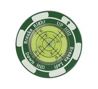 Marqueurs de balle de golf vert | 14,7 x 8,7 x 1 cm | Aide à la lecture précise | Haute précision -f Aide à l'entraînement Bubble Green Reader Hat Clip Réutilisable Accessoires de putting pour
