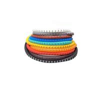 Marqueurs de câbles, 500 pièces, EC-0, EC-1, EC-2, EC-3, taille 6 mm², marqueurs de câbles colorés de 0 à 9, for l'organisation et l'identification des câbles (EC-3)(Ec 3)