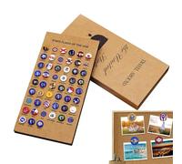 Marqueurs de cartes | Aiguilles pour tableau d'affichage, 51 pièces, drapeaux d'État pour tableau d'affichage, photos, école, maison, Noël