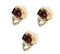 Marqueurs de chemin en forme de crâne Animatronics pour Halloween - Squelette effrayant avec activation sonore - Maisons hantées - Décoration d'Halloween Animatronics - Piquets d'allée