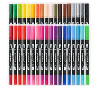 Marqueurs de coloriage 36 stylos marqueurs à double pinceau de couleur prise notes stylos peinture d'écriture coloriage acryliques pour enfants livres pour adultes ensemble styl