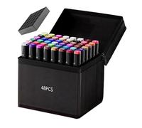 Marqueurs de coloriage - Stylos à double pointe, imperméables à base d'huile, idéaux pour les dessins détaillés et la peinture créative | Rock Fabric Scrapbooking Affiches scolaires Adultes Ar