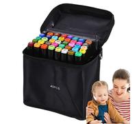 Marqueurs de couleurs - 40 marqueurs de dessin de couleur pour artistes | Stylo à double pointe à séchage rapide avec pointes pour le scrapbooking, le journal, l'école, la maison, la salle de classe