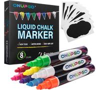 Marqueurs De Craie Liquide - Erasable Paquet De 8 Crayons De Craie Colorés Avec Des Pointes Réversibles De Balle Et De Ciseau De 6 Mm, Idéal Pour Le Bistro[Z4631]