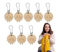 Marqueurs de crochet en bois - Marqueurs croochet, marqueurs de point de verrouillage amovibles | Compteurs de rangées numérotés, gardiens de progression en bois léger, accessoires de tricot