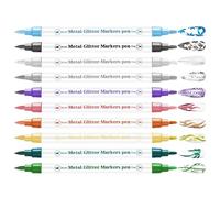 Marqueurs de décoration d'ongles à double pointe : stylos à séchage rapide 10 couleurs, outils de pointillage | Accessoires de peinture à ongles pour salon, conceptions de bricolage, manucure créative