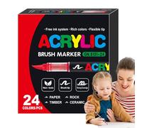 Marqueurs De Dessin Permanents - Fine Multifonctionnelle, Ensemble De Pinceaux, Stylos Artistiques Créatifs | Scénario Artisanal Pour Illustrations, Croquis, Travaux, Activités Créatives Quotidiennes