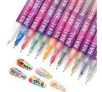 Marqueurs De Dessin Pour Les Ongles | 12 Couleurs D'Outils D'Art Pour La Manucure,Marqueurs De Peinture Pour Ongles - Pour Femmes Filles Vacances Noël Anniversaire Fête Salon À Domicile Débutant
