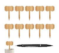 Marqueurs de en bois - Étiquettes de de jardin, étiquettes de type T | Marqueurs de jardin imperméables, réutilisables, écrits à la main, piquets en bois naturel pour jardinage de