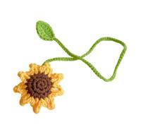 Marqueurs de fleurs au crochet - Marqueurs de fil faits à la main pour livres, support de page mignon en forme de | Marque-page décoratif au crochet pour amateurs de livres, ac
