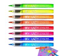 Marqueurs de Maquillage - Feutre Imperméable À Longue Durée,Maquillage Fluorescent pour le Visage et le Corps - pour Toute la Famille et Adultes pour Halloween Déguisement Fête Festival