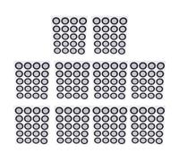 Marqueurs de numérisation, 12 mm ID, 19 mm OD, points à haute réflexion pour une capture de mouvement précise et un suivi 3D, 10 feuilles de 200 points (200 marqueurs de numérisation 3D)