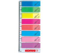 Marqueurs de page Kores "Sign Here" film 12 x 45 mm 8 x 25 feuilles (200 pièces + règle)