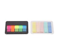 Marqueurs de page Onglets d'indexation PET 5 couleurs Réutilisables Marque-pages de marquage de clé transparents Adhésif fort pour le travail d'étude de l'école de bureau 10