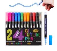 Marqueurs de peinture à paillettes Feutres brillants pour écrire | Marqueurs avec paillettes pour enfants et adultes, maison préscolaire, quotidien, scrapbooking, art et travaux manuels