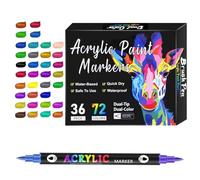 Marqueurs de peinture acrylique - Ensemble de stylos marqueurs de conception à deux couleurs double face Ensemble de papeterie de dessin pour , riche en couleurs pour soutenir l'expression