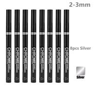Marqueurs De Peinture Chromés Argentés Pour Toutes Les Surfaces,Marqueurs Chromés Argentés,Pointe De 2mm,Français En Continu,3 Pièces,8 Pièces - Type 8pcs Silver