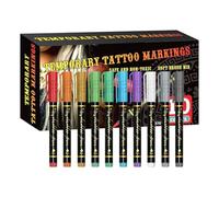 Marqueurs de peinture corporelle, 10 couleurs pour dessin du visage - Stylos corporels pour hommes, femmes, jeunes, adolescents, cosplay, Halloween, théâtre, fête à thème