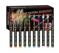 Marqueurs de peinture pour la peau | 10 couleurs de stylos cosmétiques pour peinture du visage | Stylos temporaires pour homme, femme, adulte, adolescent, cosplay, Halloween, art, théâtre, fête à