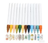 Marqueurs de peinture pour ongles, lot de 12 couleurs de vernis à stylo | Marqueurs pour dessiner sur les ongles, pour femmes, fêtes à la maison, mariages formels, voyages, manucure décontractée