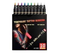 Marqueurs de peinture pour visage foncé - 10 crayons de peinture lavables avec paillettes cosmétiques | Marqueurs de peau sûrs pour et adultes, costume cosplay, fête d'anniversaire, carnaval