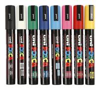Marqueurs De Peinture Uni Posca PC-5M Stylo Art Pointe Fine 2,5 Mm Paquet De 8