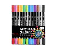 Marqueurs De Pinceau Acrylique - Marqueurs Acrylique Pour La Peinture Rocheuse | Stylos Acrylique Liquide Direct | Artisanat Quels Matériaux Artistiques | Signaux De Coloriage Acrylique Créatifs Pour