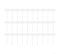 Marqueurs de plantes de jardin avec grand espace d'écriture - Piquets en polypropylène de 27 cm de haut pour parterres de légumes, herbes aromatiques et identification de jardin fleuri (blanc)