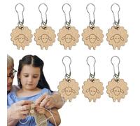 Marqueurs de point de crochet à tricoter - 8 pièces concepts de verrouillage en bois, design mignon | Accessoires de bricolage de fil pour bricolage pull, écharpe, chapeau, couverture, artisanat