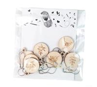 Marqueurs de point multi-usages pour tricot et fabrication de bijoux avec boîte de rangement en bois (B)