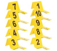 Marqueurs de Preuve Numérotés Échelle, Plastique Jaune, Lot 10 | Numéros 1 à 10, Lecture Claire et Précise, Usage Fête Détective, Jeu D’enquête, Décor Scène