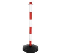 Marqueurs de stationnement de sécurité for cônes de garage et borne d'isolation de barrières de sécurité en plastique, colonne fixe mobile pour les zones sensibles au trafic(Red)