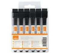 Marqueurs De Tableau Blanc Mini Avec Gomme Magnétique, 6 Pack Noir - 2104184