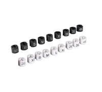 Marqueurs de taille de cintre 900 PCS 2XS-6XL Cintre Taille Snap Noir Blanc Codage Marqueurs de Vêtement Assortiment Pince Étiquette Marqueur Circel Clip for DIY Snap Étiquettes(Black,L)