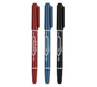 Marqueurs de tatouage temporaire pour la peau, 3 pcs 5,39 pouces étanche à la peau crayon crayon fin à l'encre à encre double tatouage tatouage marker stylo facile à colorer