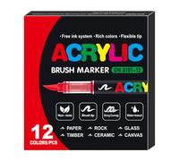 Marqueurs de tête souples et fluides directs - Crayons de croquis artistiques professionnels, ensemble de pages de coloriage vivantes | Marquages de brosse à points fins imperméables, encre durable