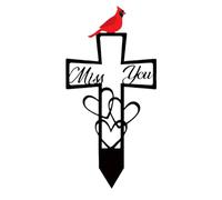 Marqueurs de tombes pour cimetière | Insert Design cœur et Oiseau | Piquet de Jardin pour Extérieur - pour Jardin, pelouse, Parc, Massif de Fleurs