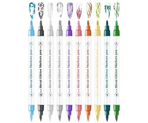 Marqueurs de vernis à ongles : 10 couleurs à double pointe, marqueurs à séchage rapide pour la décoration, outils de conception de salon | Patrons de manucure